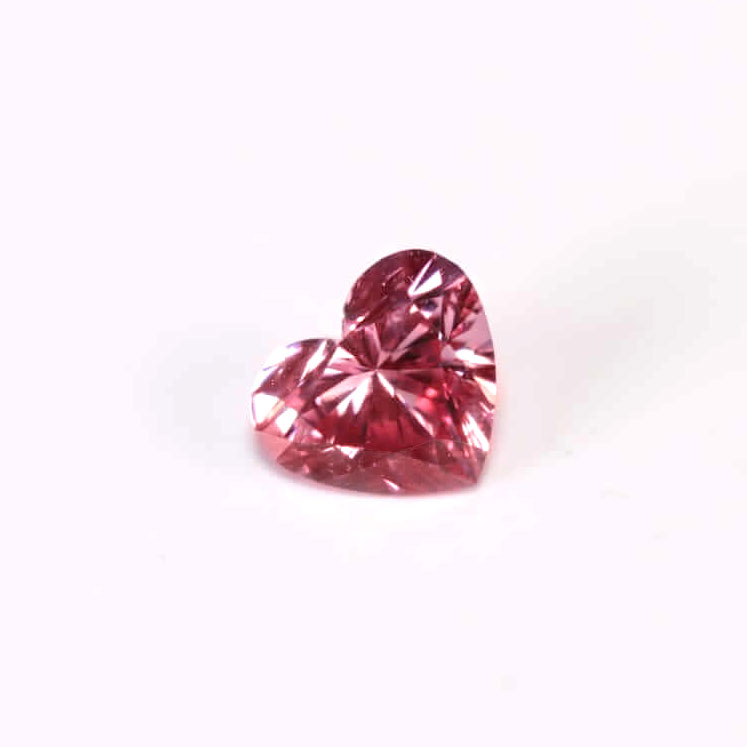 0.15ct Fancy Vivid Purplish Pink Diamond, Heart Shape, SI2, Argyle & GIA