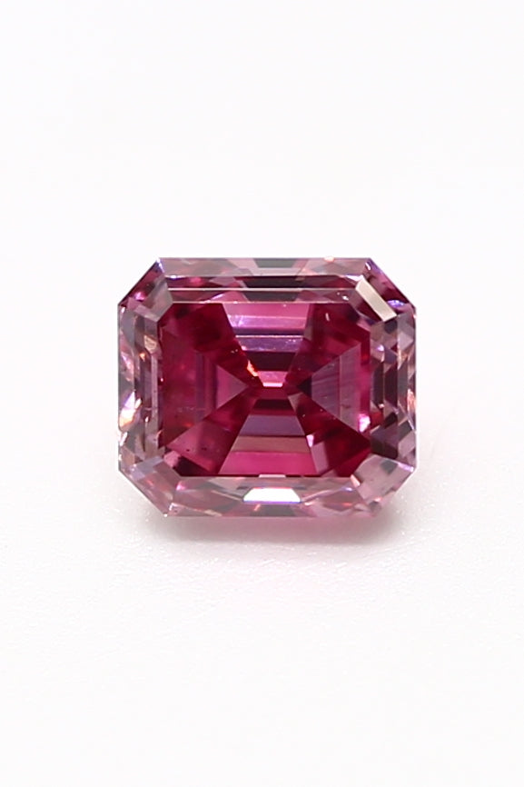 0.26ct Purplish Pink Diamond, Emerald Shape, SI1 Clarity