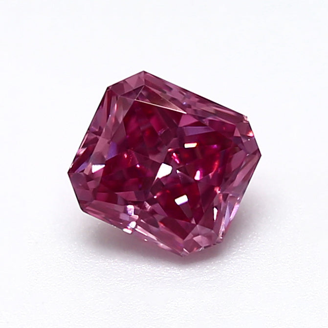 0.28ct Purplish Pink Diamond, Radiant Shape, VS1 Clarity