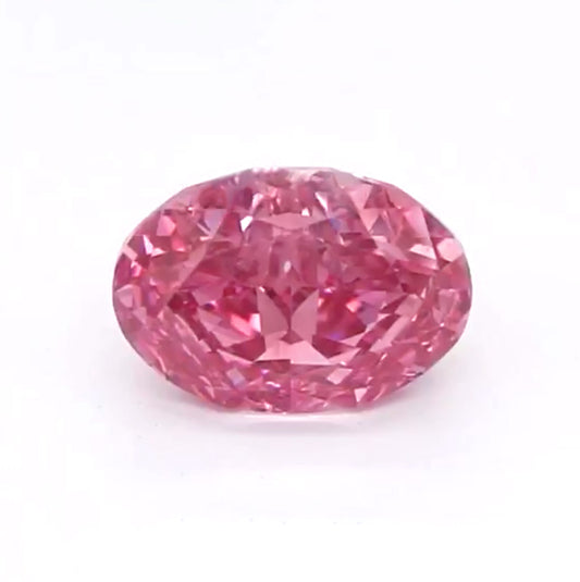0.46ct Fancy Vivid Purplish Pink Diamond, Oval Shape, SI1, Argyle & GIA