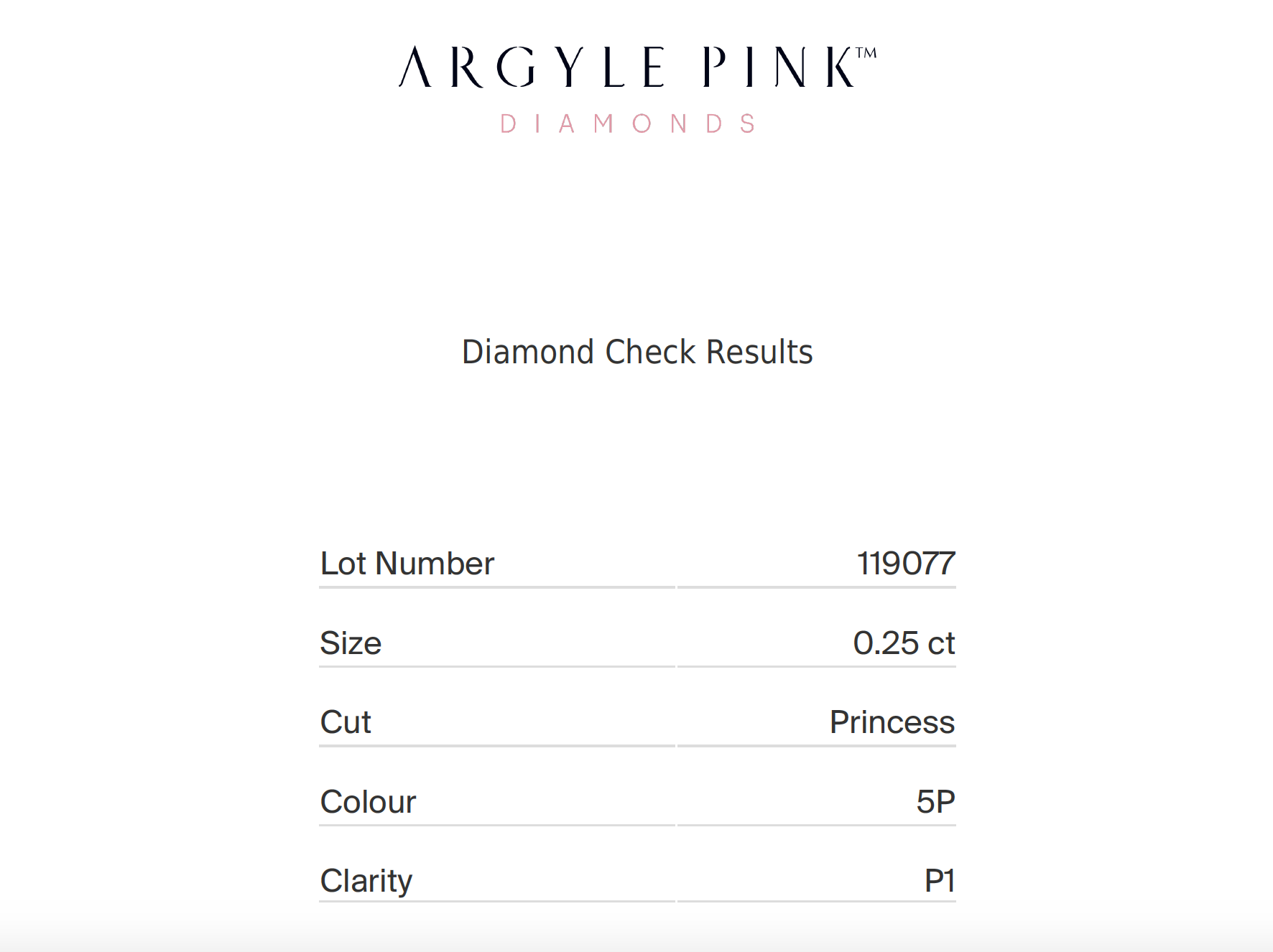 0.19ct Purplish Pink Diamond, Radiant Shape, I1 Clarity