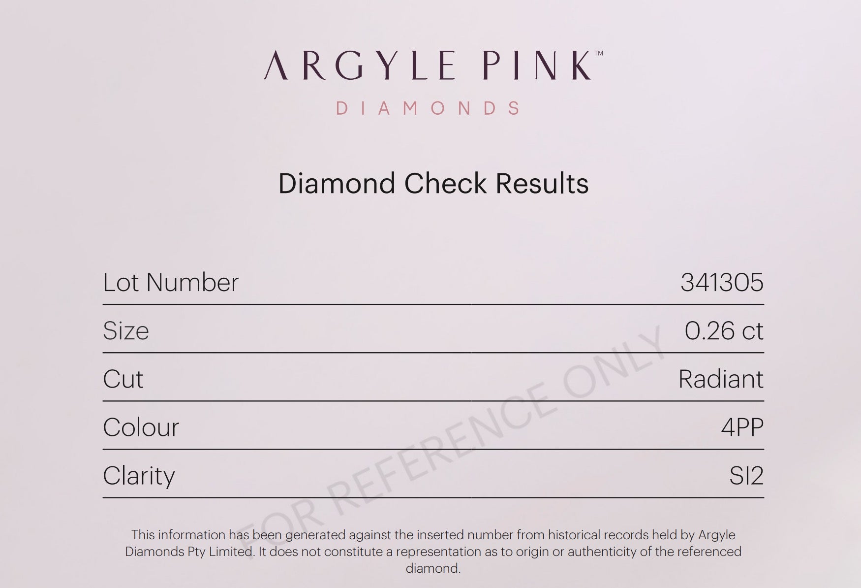 0.23ct Purple Pink Diamond, Radiant Shape, SI1 Clarity