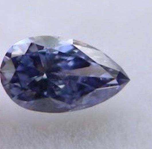 0.17ct Grey Violet Diamond, Pear Shape, I1 Clarity