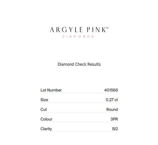 0.27ct Fancy Intense Pink Diamond, Round Shape, SI1, Argyle & GIA