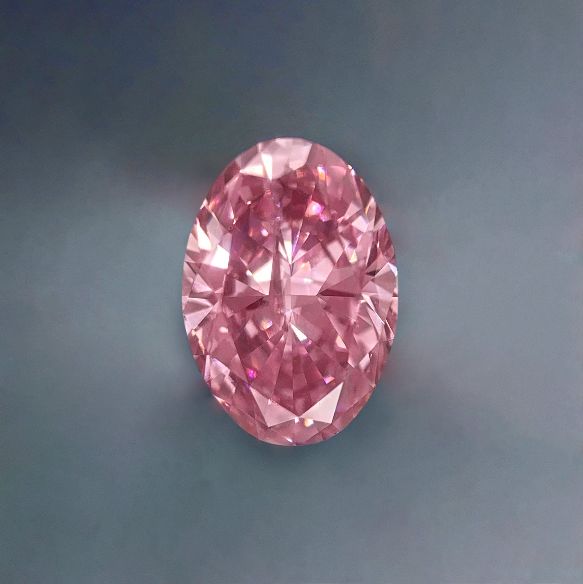 0.5ct Purplish Pink Diamond, Oval Shape, P2 Clarity