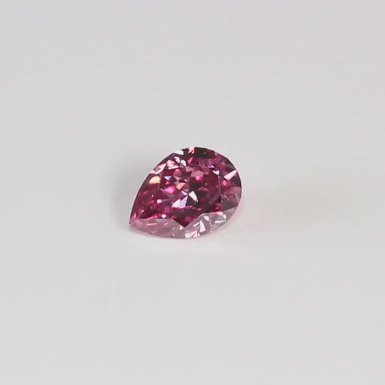 0.2ct Pink Diamond, Pear Shape, P1 Clarity
