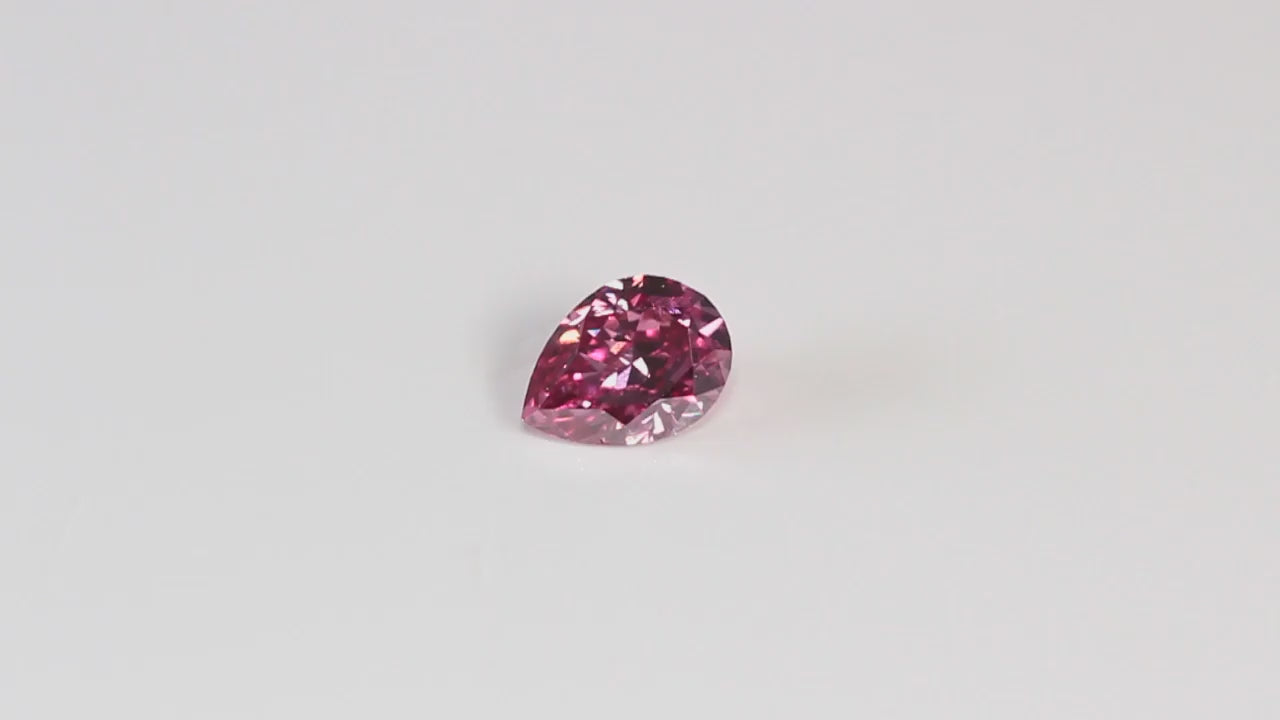 0.2ct Pink Diamond, Pear Shape, P1 Clarity