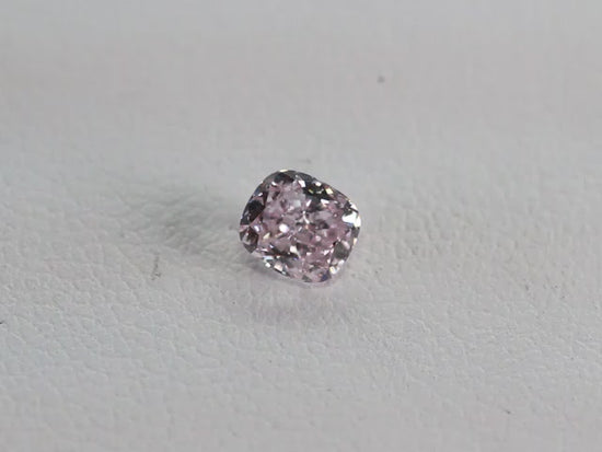 0.41ct Purplish Pink Diamond, Cushion Shape, SI1 Clarity