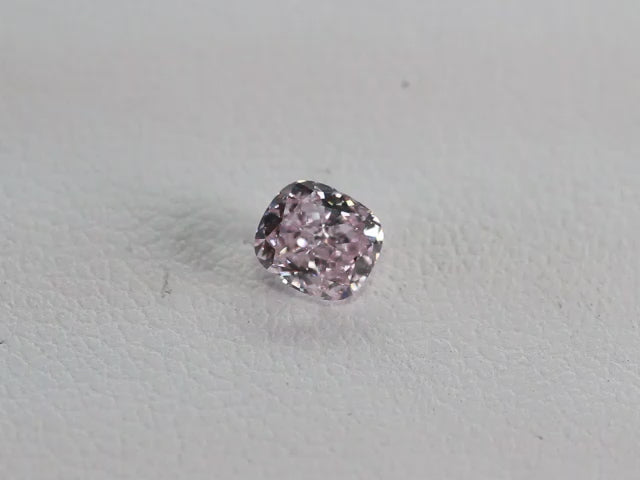 0.41ct Purplish Pink Diamond, Cushion Shape, SI1 Clarity