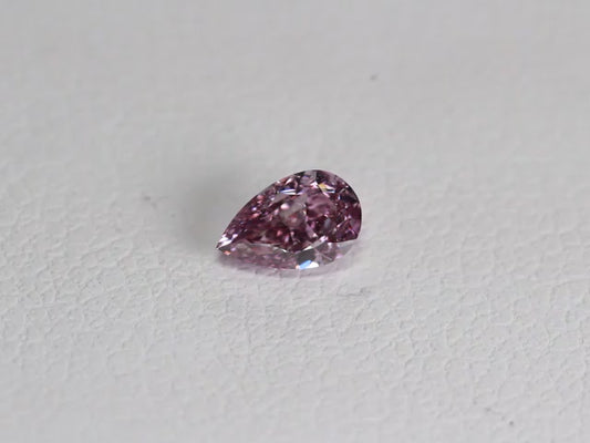 0.3ct Fancy Intense Purple Pink Diamond, Pear Shape, VS2, GIA