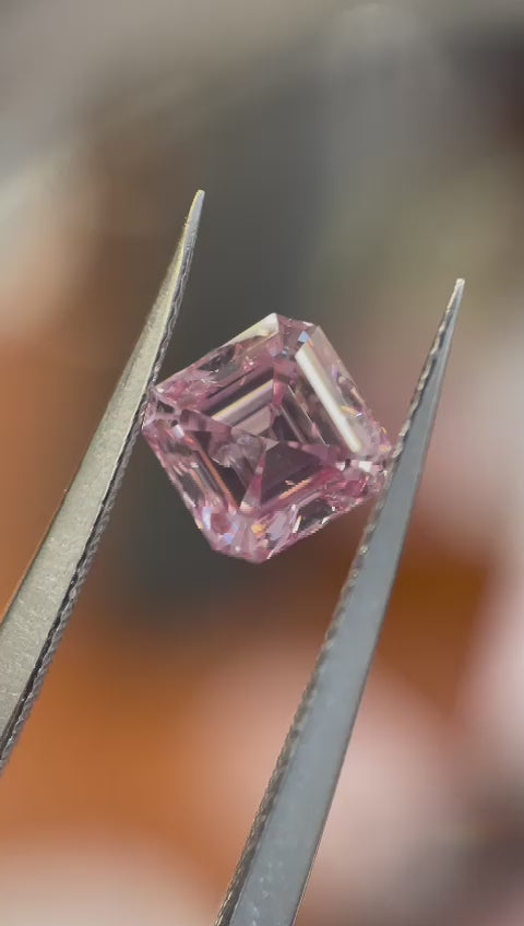 0.81ct Pink Diamond, Emerald Shape, I1 Clarity