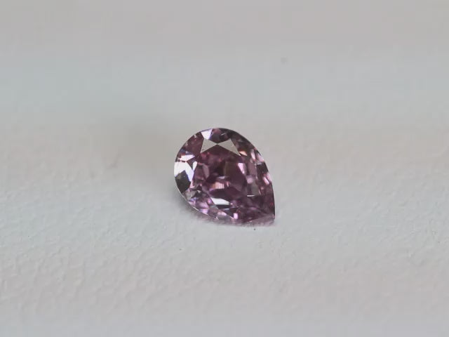 0.35ct Purplish Pink Diamond, Pear Shape, SI2 Clarity