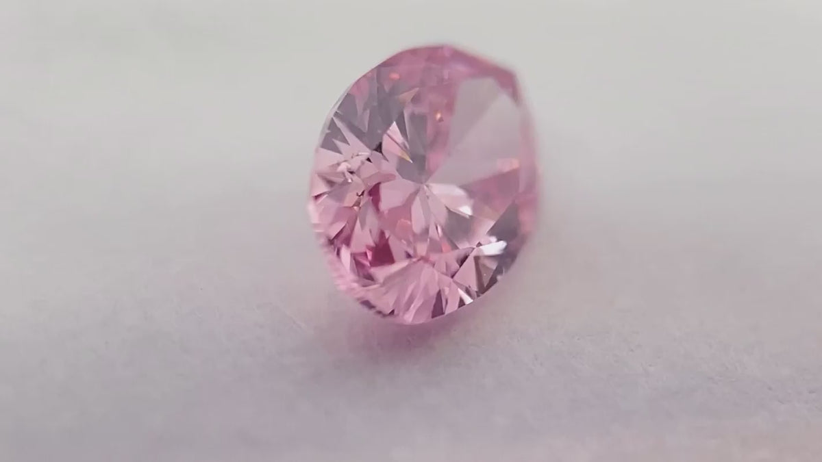 0.15ct Fancy Intense Purplish Pink Diamond, Oval Shape, SI1, Argyle & GIA