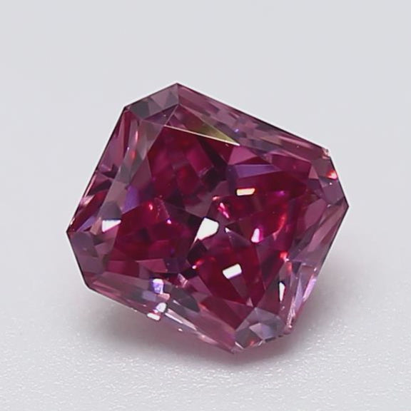 0.28ct Purplish Pink Diamond, Radiant Shape, VS1 Clarity