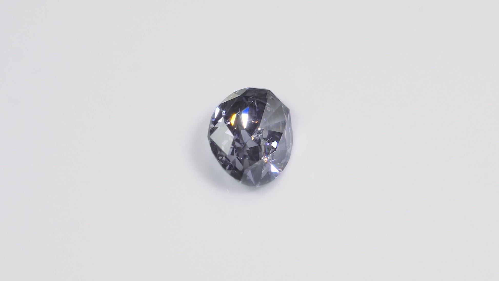 0.36ct Violet Grey Diamond, Oval Shape, I2 Clarity
