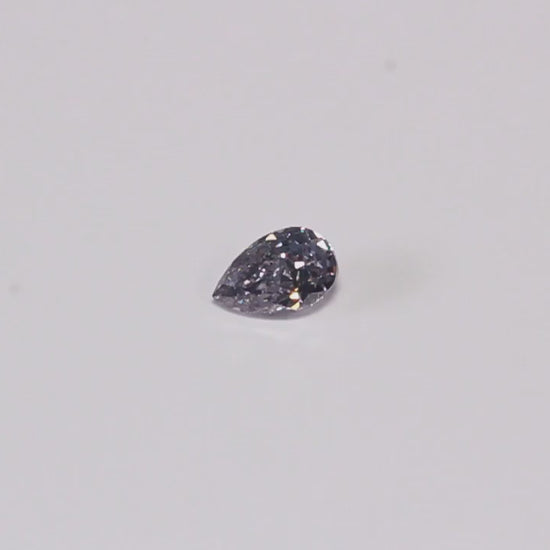 0.37ct Grey Violet Diamond, Pear Shape, SI2 Clarity