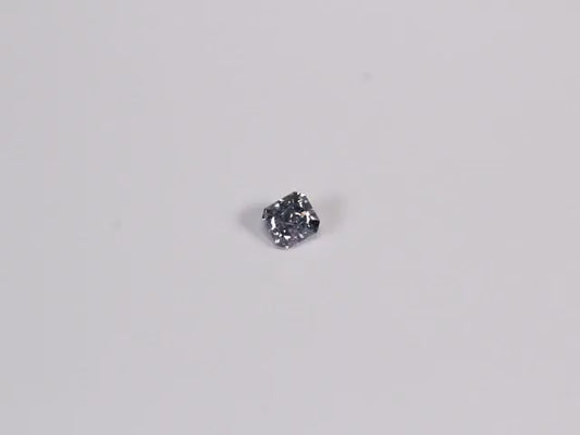 0.11ct Fancy Gray-Violet Diamond, Radiant Shape, C/O Report, GIA