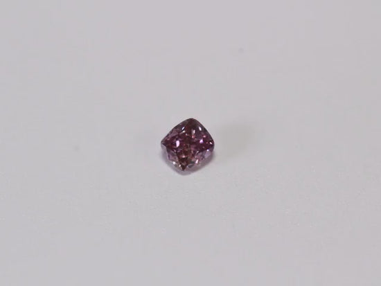 0.24ct Purplish Pink Diamond, Cushion Shape, SI1 Clarity