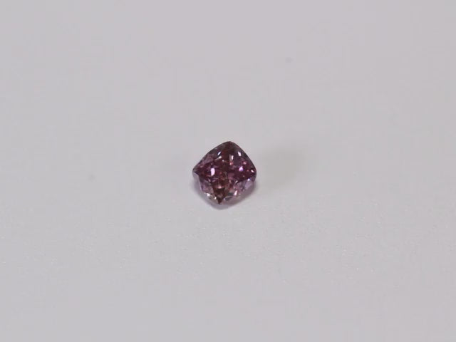 0.24ct Purplish Pink Diamond, Cushion Shape, SI1 Clarity