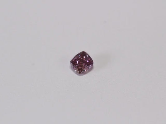 0.24ct Purplish Pink Diamond, Cushion Shape, SI1 Clarity
