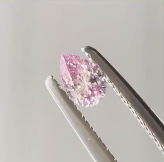 Pair of 0.20ctw Argyle 6PP Diamonds, Pear Shape, SIAV