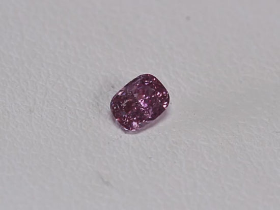 0.25ct Fancy Deep Pink-Purple Diamond, Cushion Shape, SI1, GIA