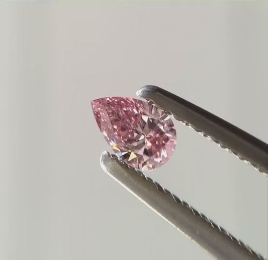 0.09ct Pink Diamond, Pear Shape, SIAV Clarity