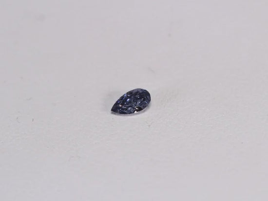 0.17ct Grey Violet Diamond, Pear Shape, VS2 Clarity