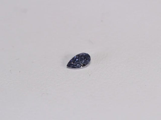 0.17ct Grey Violet Diamond, Pear Shape, VS2 Clarity