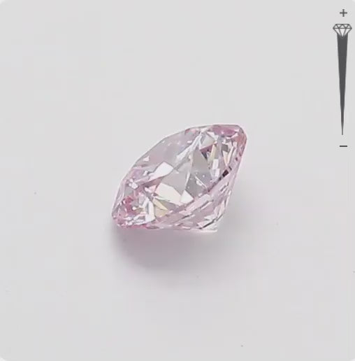 0.23ct Purplish Pink Diamond, Round Shape, VS1, Argyle
