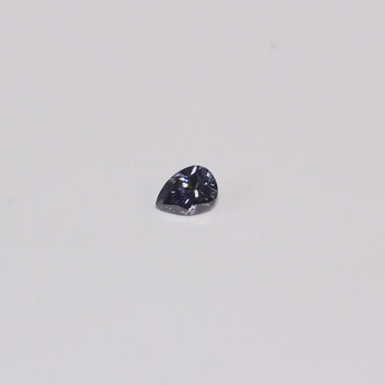 0.14ct Grey Violet Diamond, Pear Shape, C/O Report Clarity