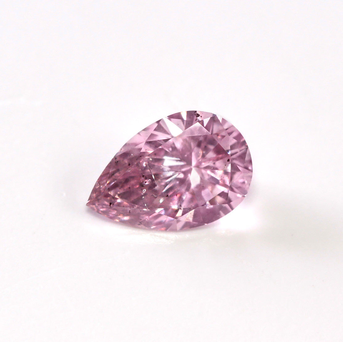 0.23ct Purplish Pink Diamond, Pear Shape, P1 Clarity