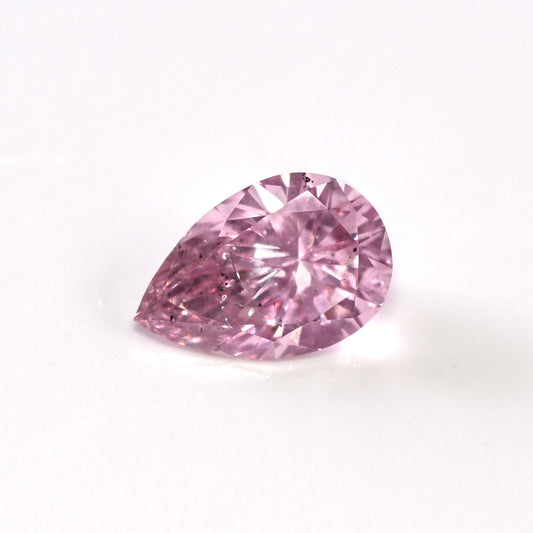 0.23ct Purplish Pink Diamond, Pear Shape, P1 Clarity