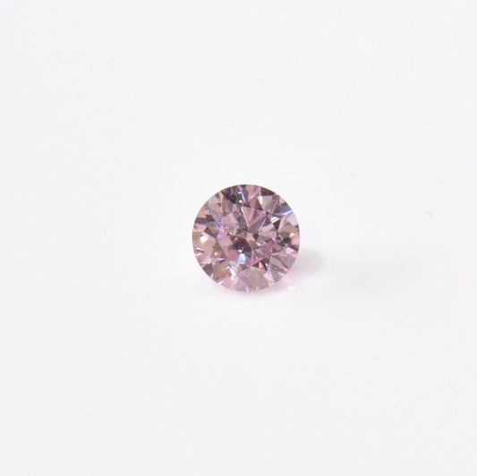 0.23ct Purplish Pink Diamond, Round Shape, VS2 Clarity
