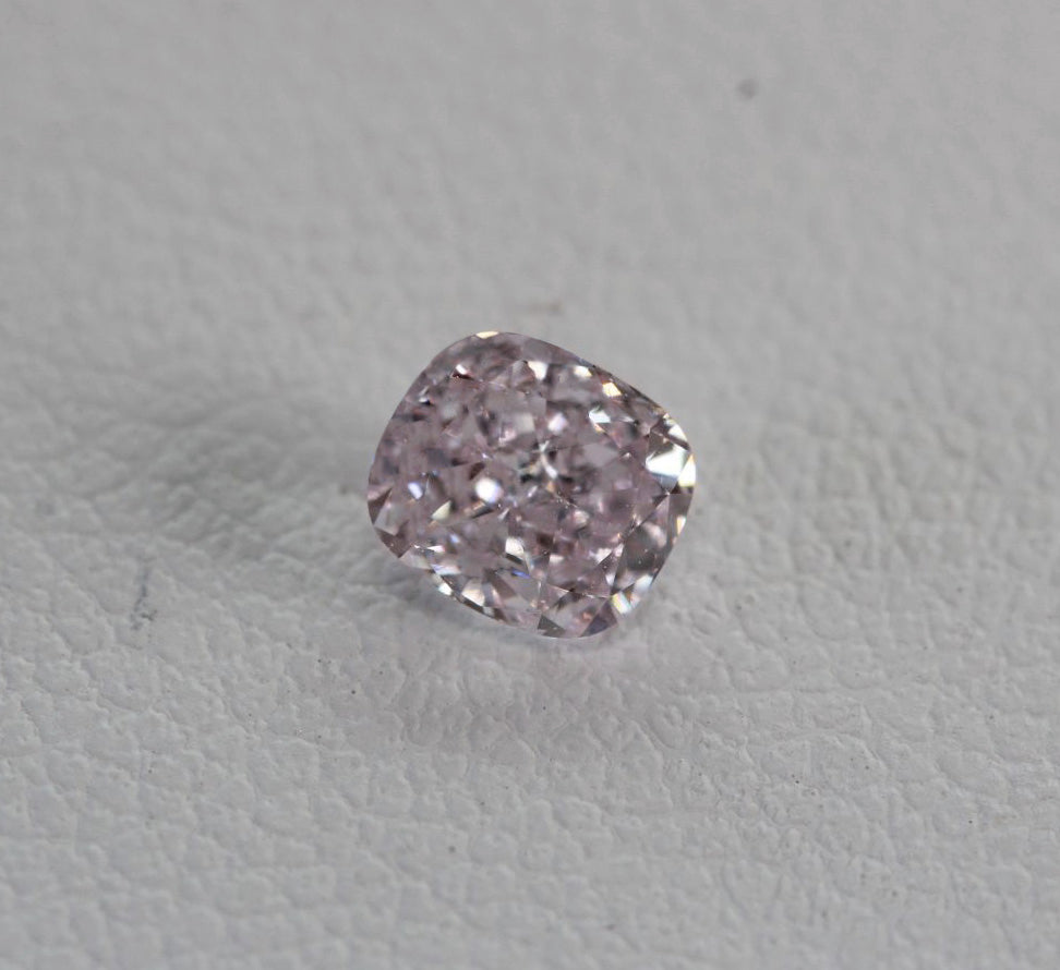 0.41ct Purplish Pink Diamond, Cushion Shape, SI1 Clarity