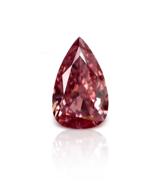 0.31ct Fancy Vivid Purplish Pink Diamond, Pear Shape, SI2, Argyle & GIA